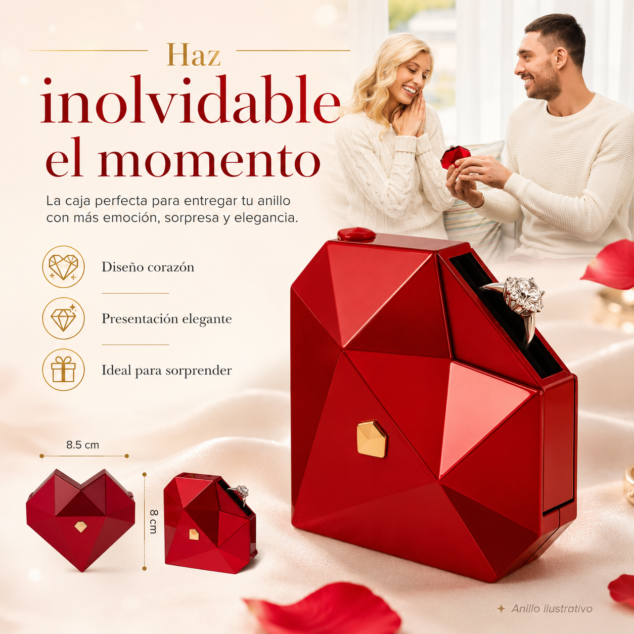 Amoréa™ Caja Corazón para Anillo