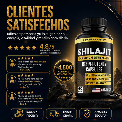 Shilajit 60 Capsulas Suplemento