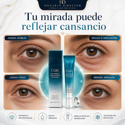 Mirada Viva™ | Contorno de Ojos con Colágeno y Rodillo Drenante