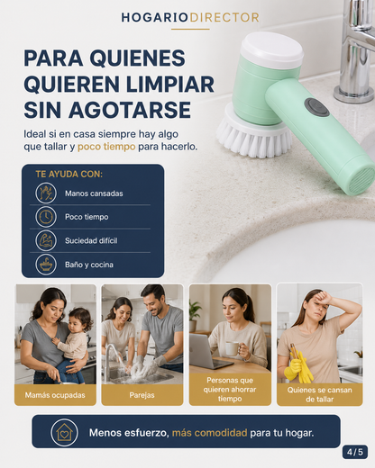 Hogario CleanBrush™ | Cepillo Eléctrico de Limpieza 3 en 1