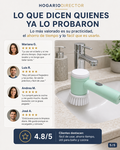 Hogario CleanBrush™ | Cepillo Eléctrico de Limpieza 3 en 1
