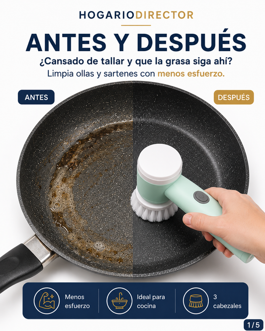 Hogario CleanBrush™ | Cepillo Eléctrico de Limpieza 3 en 1